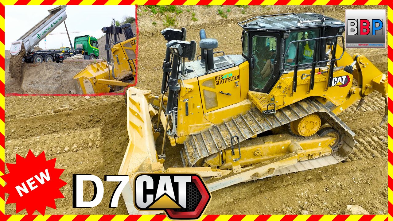 🆕 CAT D7 LGP - Deponie im Kieswerk Glattfelden, Schweiz, 2025. Teil 1