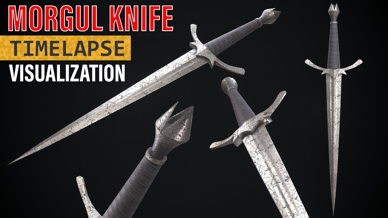 3ds Max and Substance Painter - Game Ready Morgul knife Speed Modeling and Texturing