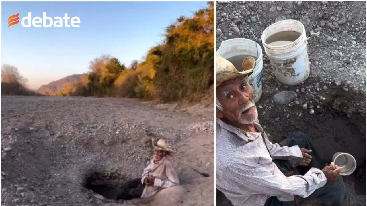 La historia de dos hermanos adultos mayores que cavan buscando agua en Sinaloa