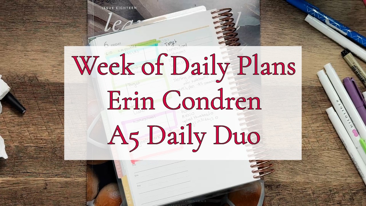 ЕЖЕДНЕВНЫЙ ДУЭТ ЭРИН КОНДРЕН || НЕДЕЛЯ ЕЖЕДНЕВНОГО ПЛАНИРОВАНИЯ