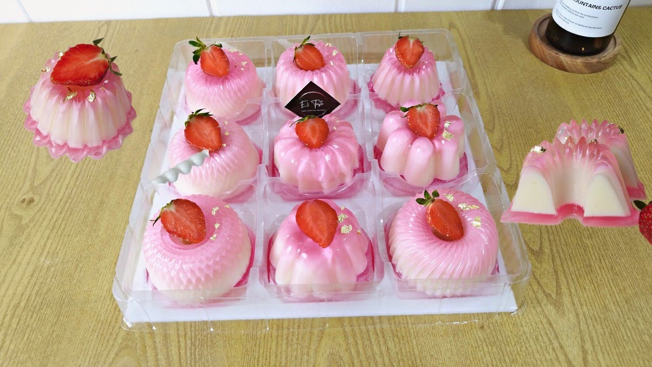 LAGI VIRAL ‼️ GRADASI STRAWBERRY JELLY atau PUDING MINI SEMBURAT | JUALAN INI AJA PASTI LARIS MANIS