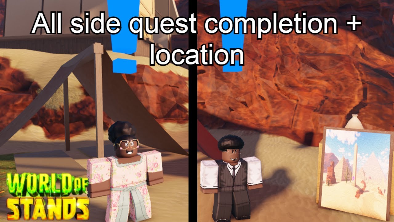 All side quest location + completion (World of Stands)