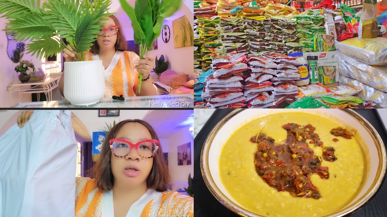Rainy Day Market Run in Port Harcourt 🌧️🛒 | Temu Unboxing & Plant Setup 🌿 | Real Housewife Vlog