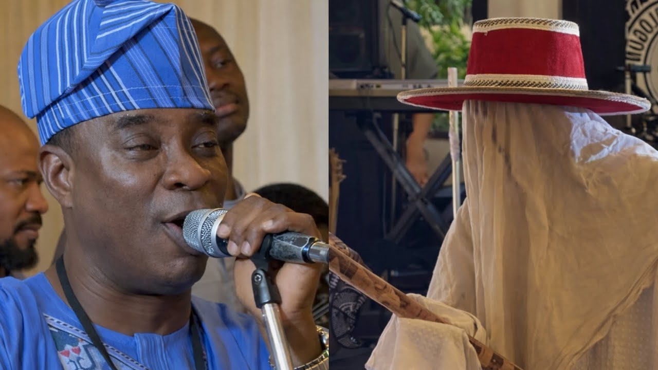 SEE HOW EYO MASQUERADES SURPRISED KING WASIU AYINDE ON STAGE AND RECEIVED ROYAL BLESSINGS FROM HIM