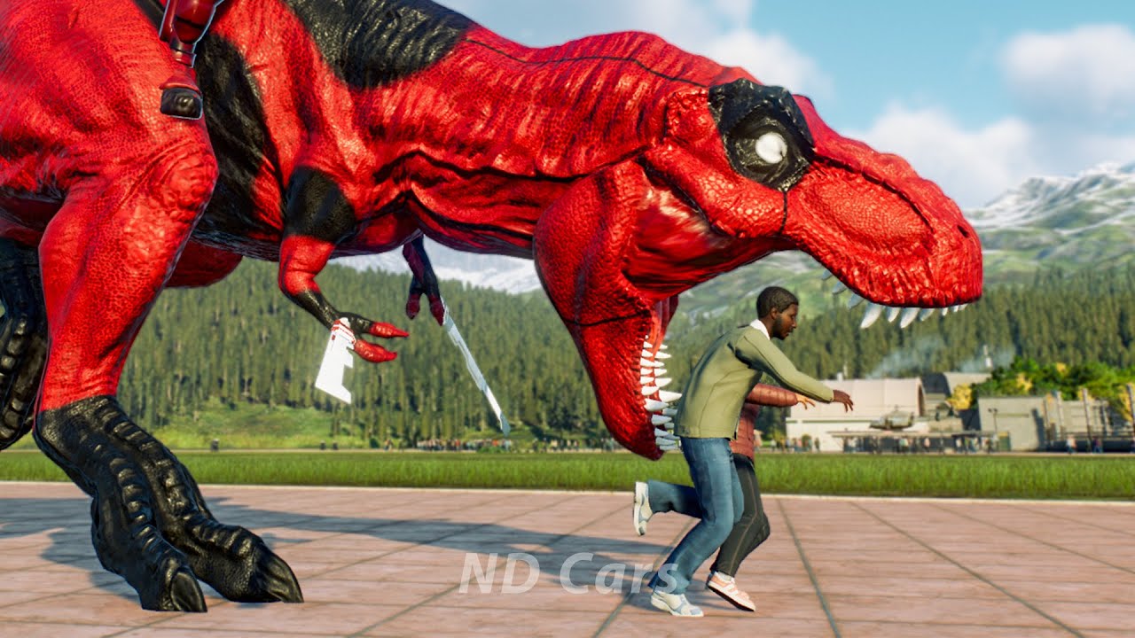 Indominus Rex Spiderman Vs Trump Spiderman TREX SuperHero Dinosaurs Battle Jurassic World