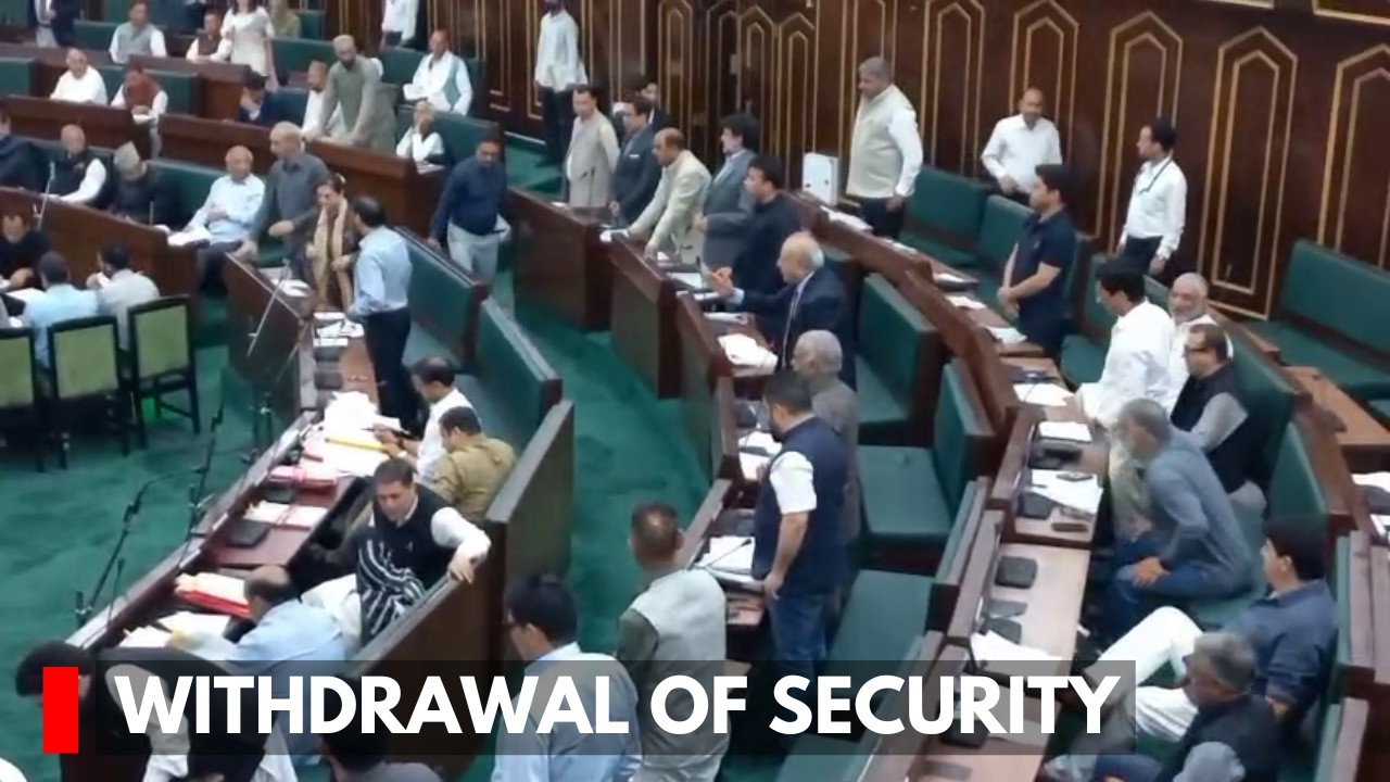 NC MLAs Protest Withdrawal of Security from Party Office in Srinagar