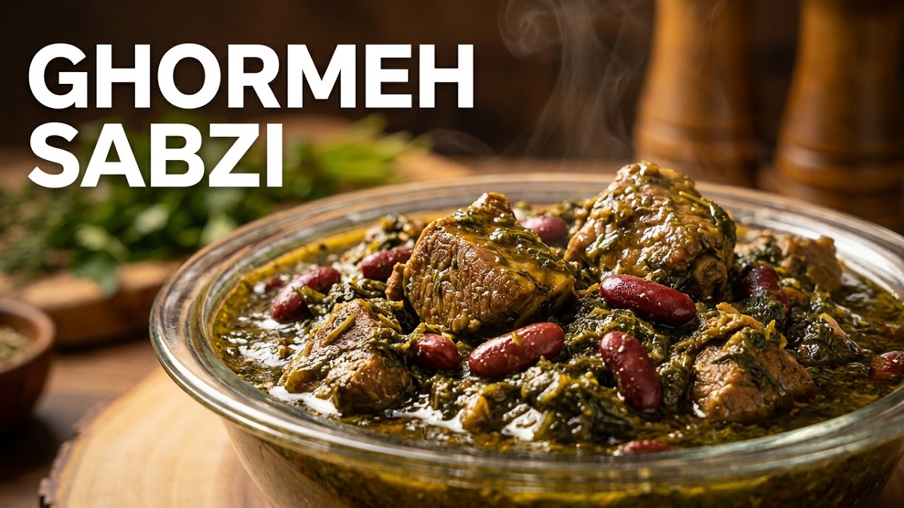 Estofado de Hierbas Picadas | El plato más famoso de Irán Ghormeh Sabzi