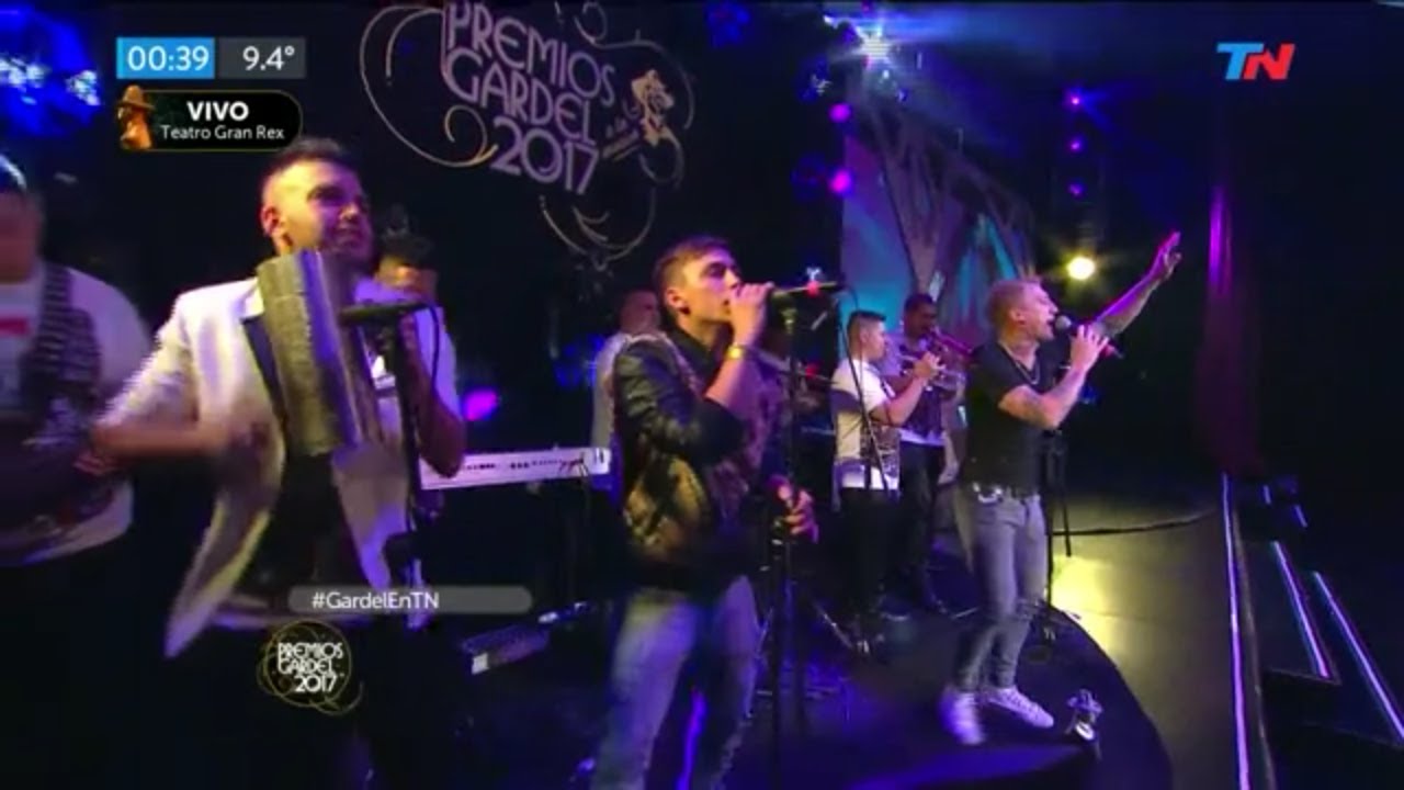 El Polaco y Los Palmeras tocan en vivo premios Gardel 2017