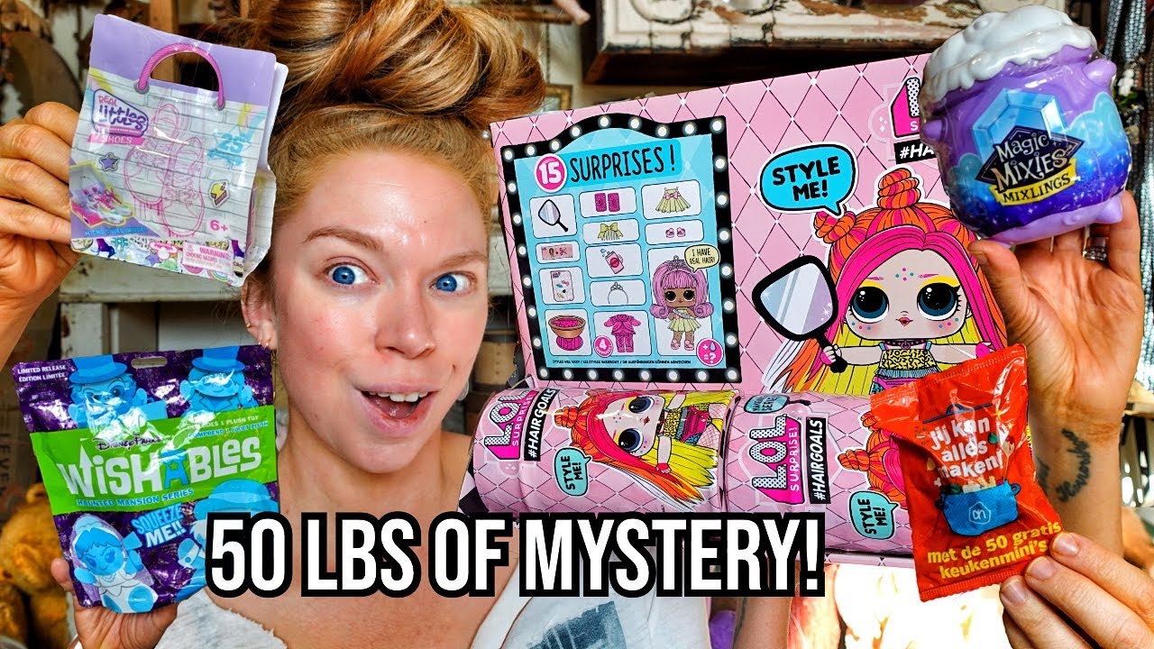 OPENING 50 LBS of Mystery Boxes! (Magic Mixies, Shoes, Haunted Mansion, LOL Surprise, Mini Brands!)