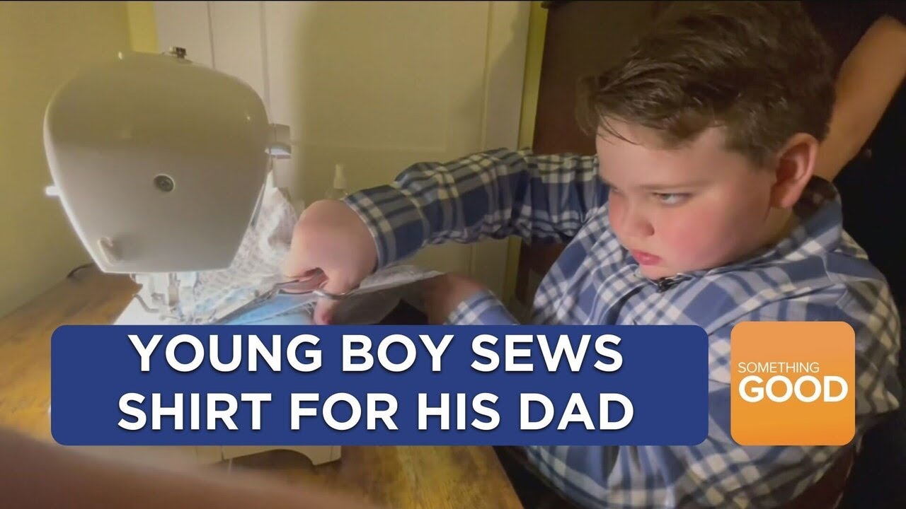 Boy's hand-sewn shirt for his dad goes viral
