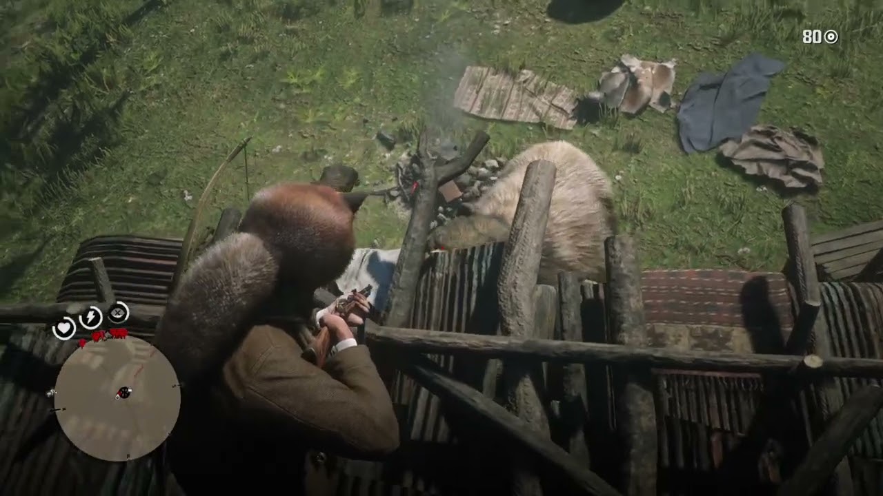 Red Dead Redemption 2 спасаюсь от медведя