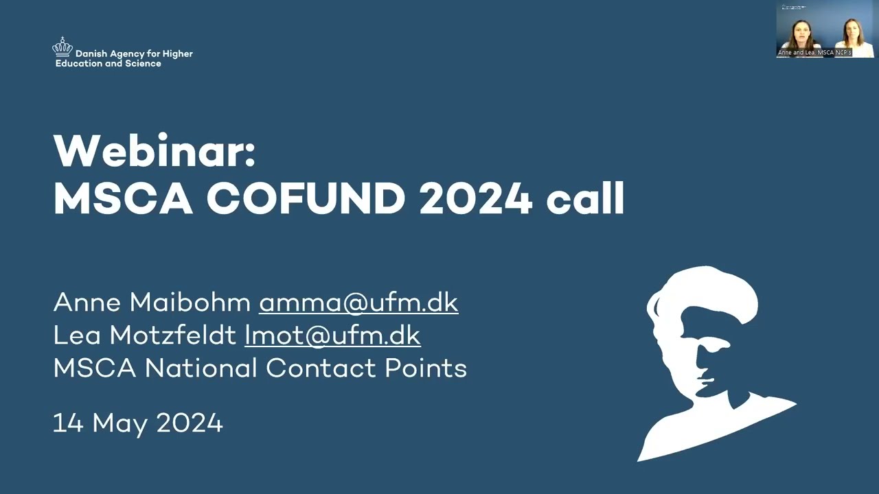 Webinar: COFUND 2024 call under Marie Skłodowska-Curie Actions (MSCA)