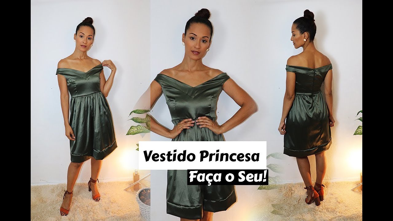 Vestido Decote Ombro a Ombro | Costura | Shoulder to shoulder dress | Dayse Costa