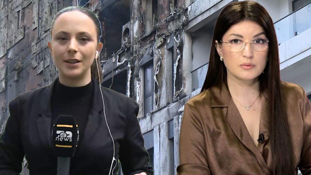 'Fior' &euml;sht&euml; djegur gjith&ccedil;ka'/ Gazetarja b&euml;n reportimin trondit&euml;s nga pallati q&euml; p&euml;rpin&euml; flak&euml;t