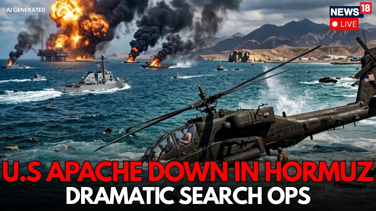 US-Iran War LIVE: US Apache Hit Down In Hormuz Amid War | Trump Confirms Safety Of Crew | N18G