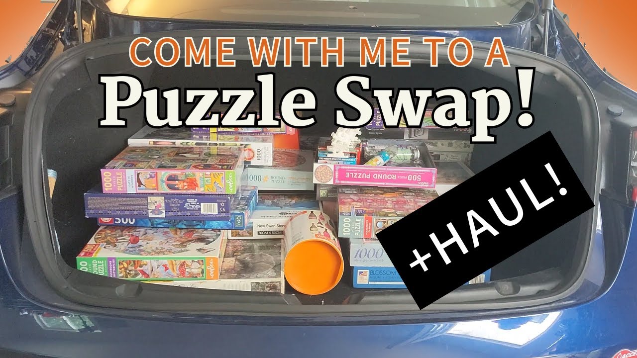 Come with me to a Jigsaw Puzzle Swap and check out my haul!