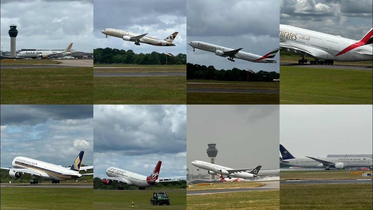 HEAVY COMPILATION MANCHESTER AIRPORT!A350, B747, A380, B787, B777, B767 AND MORE!!!!