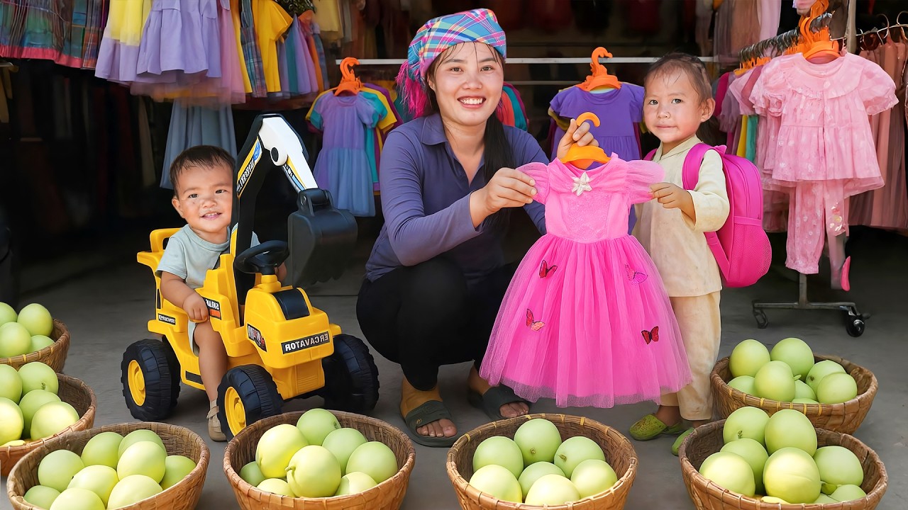 Nhi is ready for school: Harvest honeydews to sell at the market & buy new clothes for my daughter