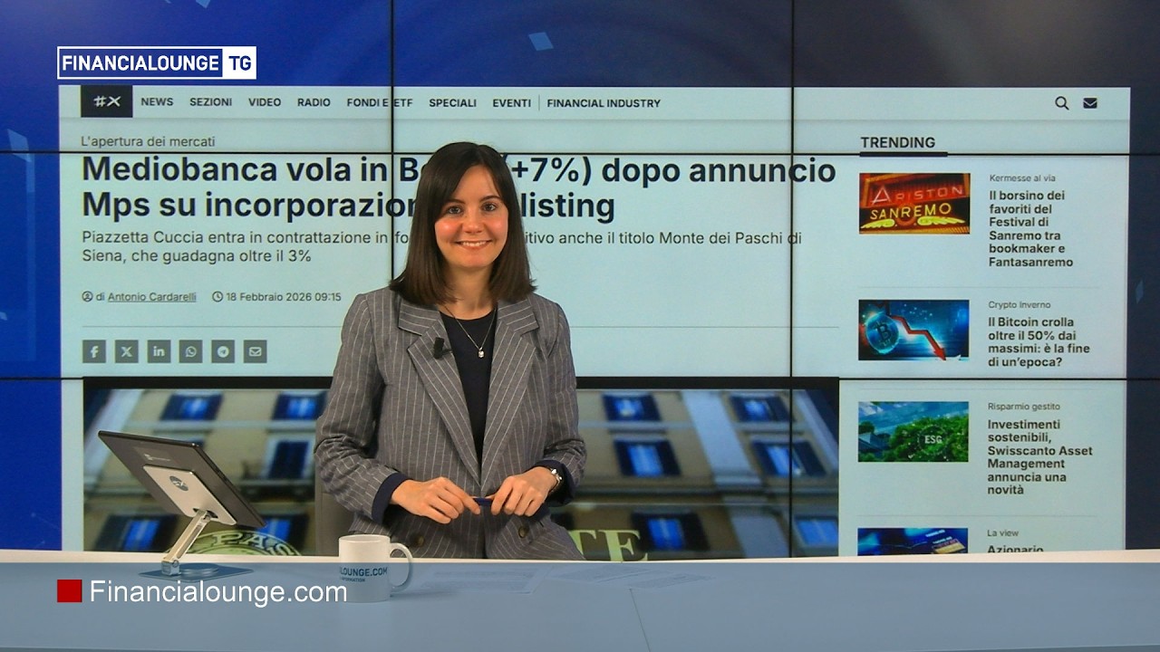 A Piazza Affari in evidenza Mediobanca e Mps, vola l'export negli Usa, Lagarde lascia prima?