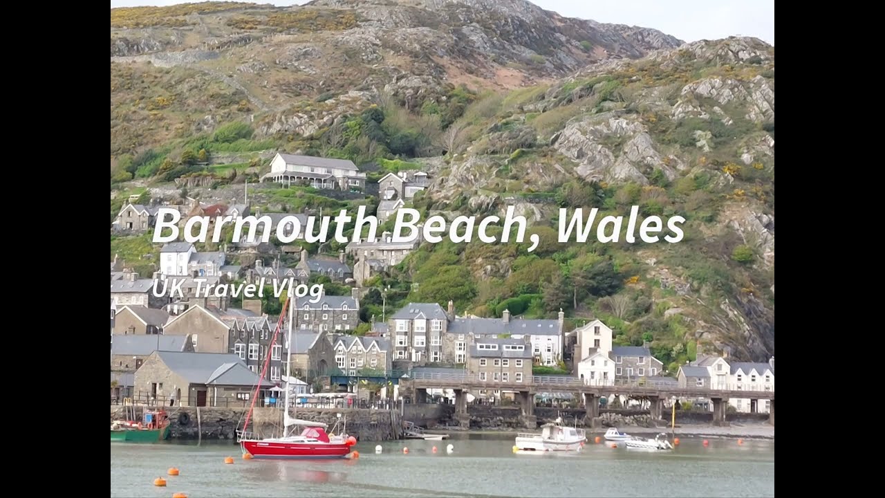 UK 🇬🇧,Barmouth Beach: Walk & Lesson 2 : Visit Wales,You will love it! 
