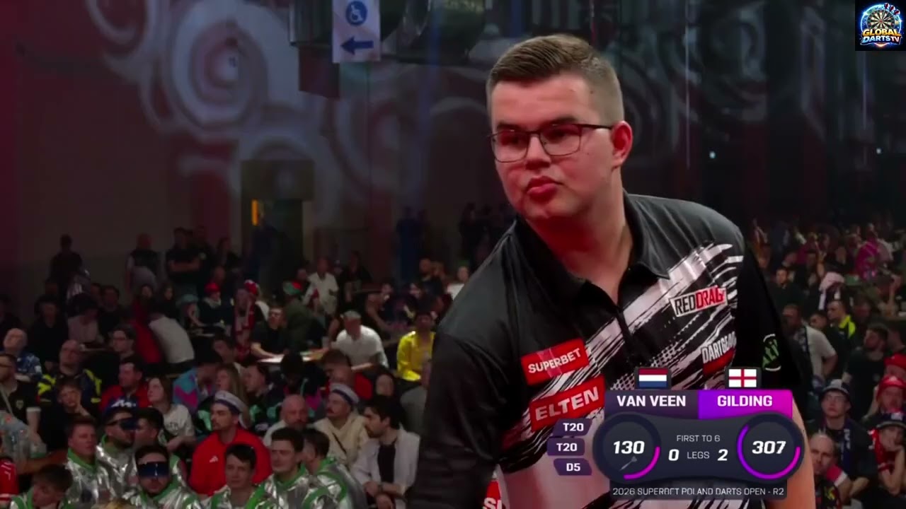 Gian van Veen vs Andrew Gilding European Tour 1 - 1/16-finals