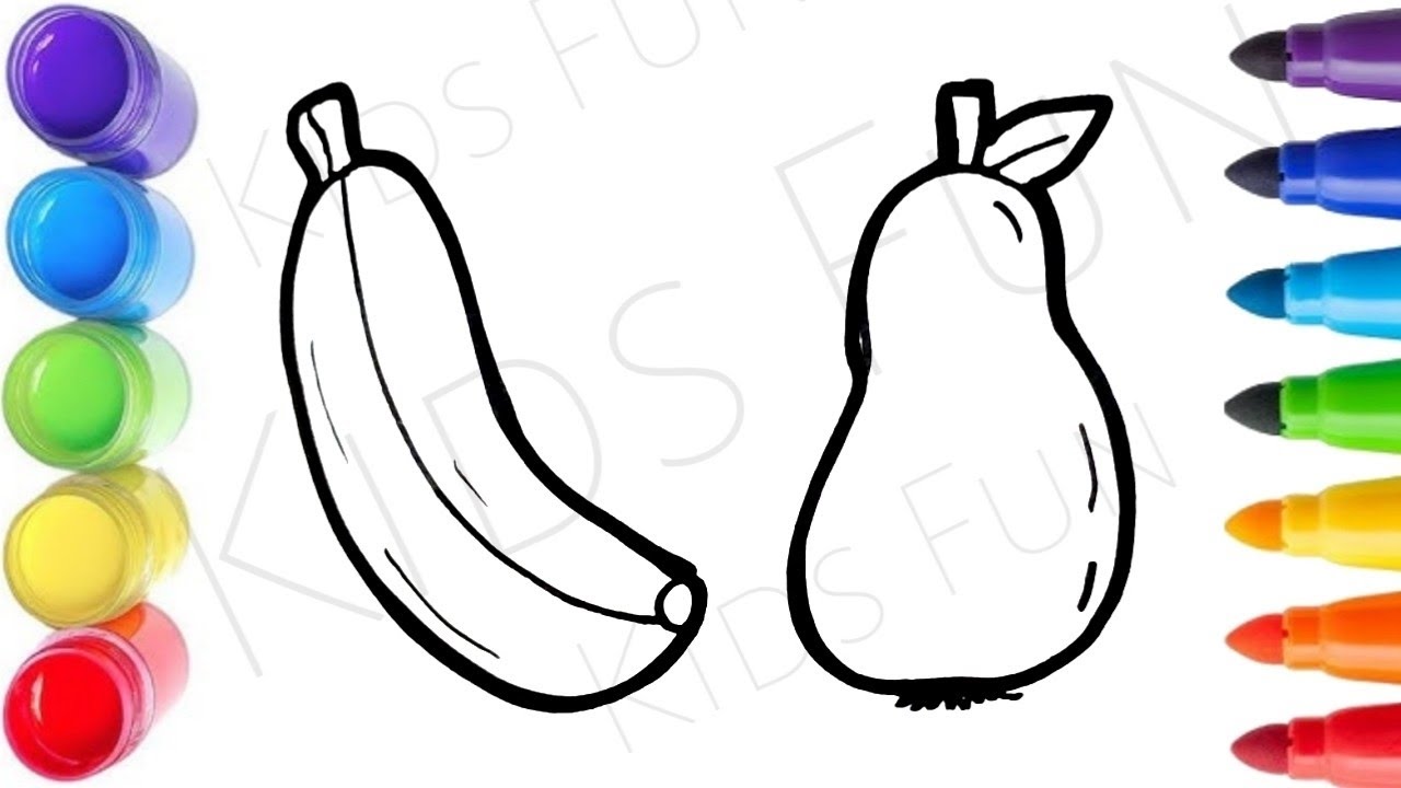 How To Draw cute Fruits Drawing 😍 Drawing, Painting & Coloring For Kids and Toddlers, 13