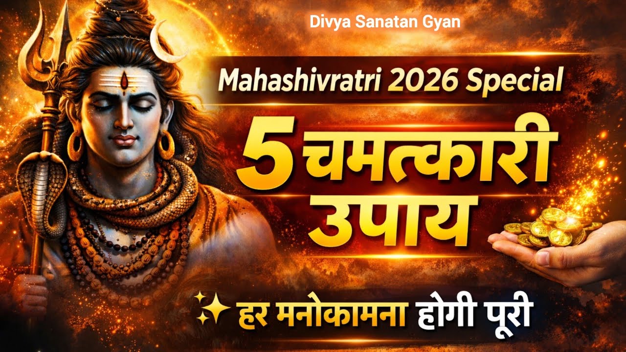 Mahashivratri 2026: 5 Chamatkari Upay | Har Manokamna Hogi Puri | 5 Upay Dhan,Sukh Aur Shanti Ke Liy