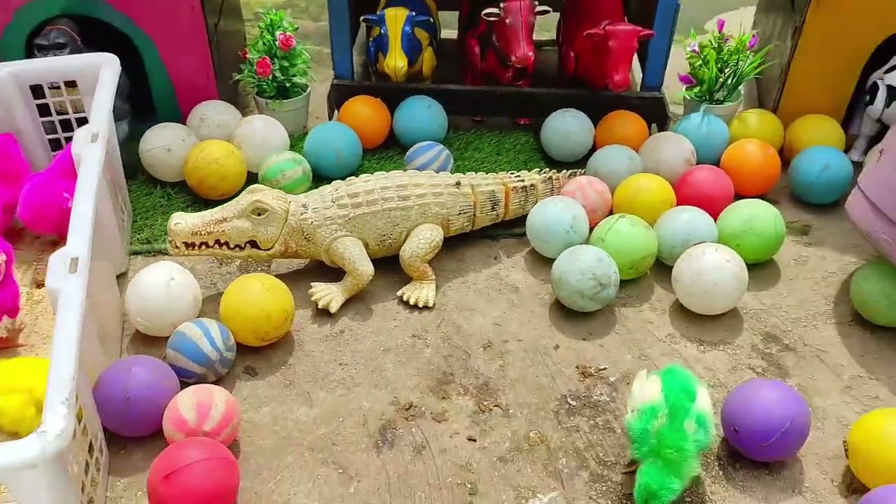 CUTE RAINBOW CHICKS IN BRIGHT COLORS || COLORFUL TOY RAINBOW CHICKS SCENE