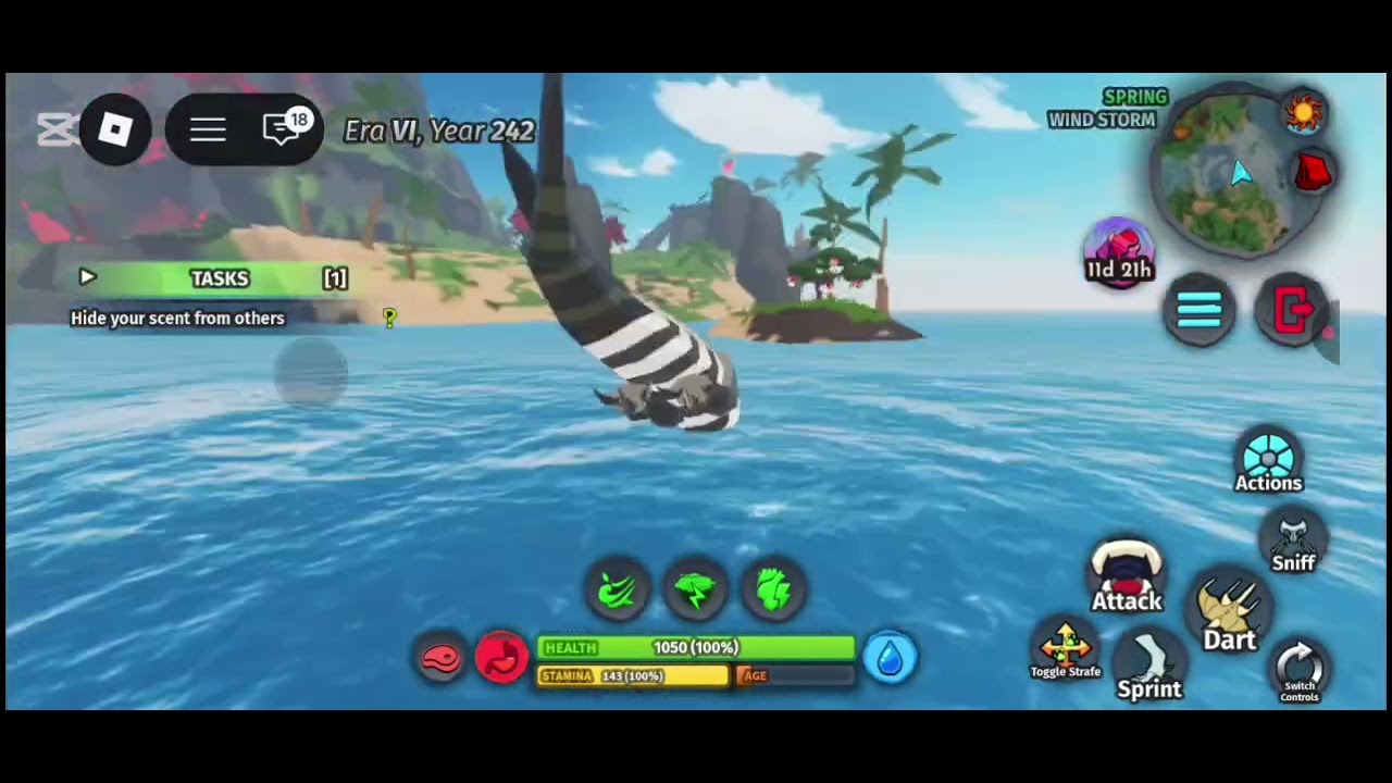 Playing creatures of sonaria on roblox
