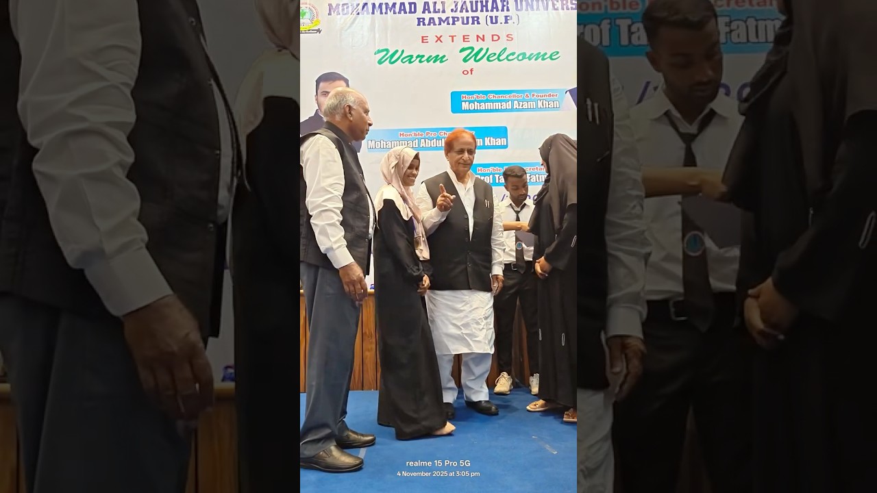 Azam Khan university baccho se milne pahuche #viral #trending #university #rampur #news #viralvideo