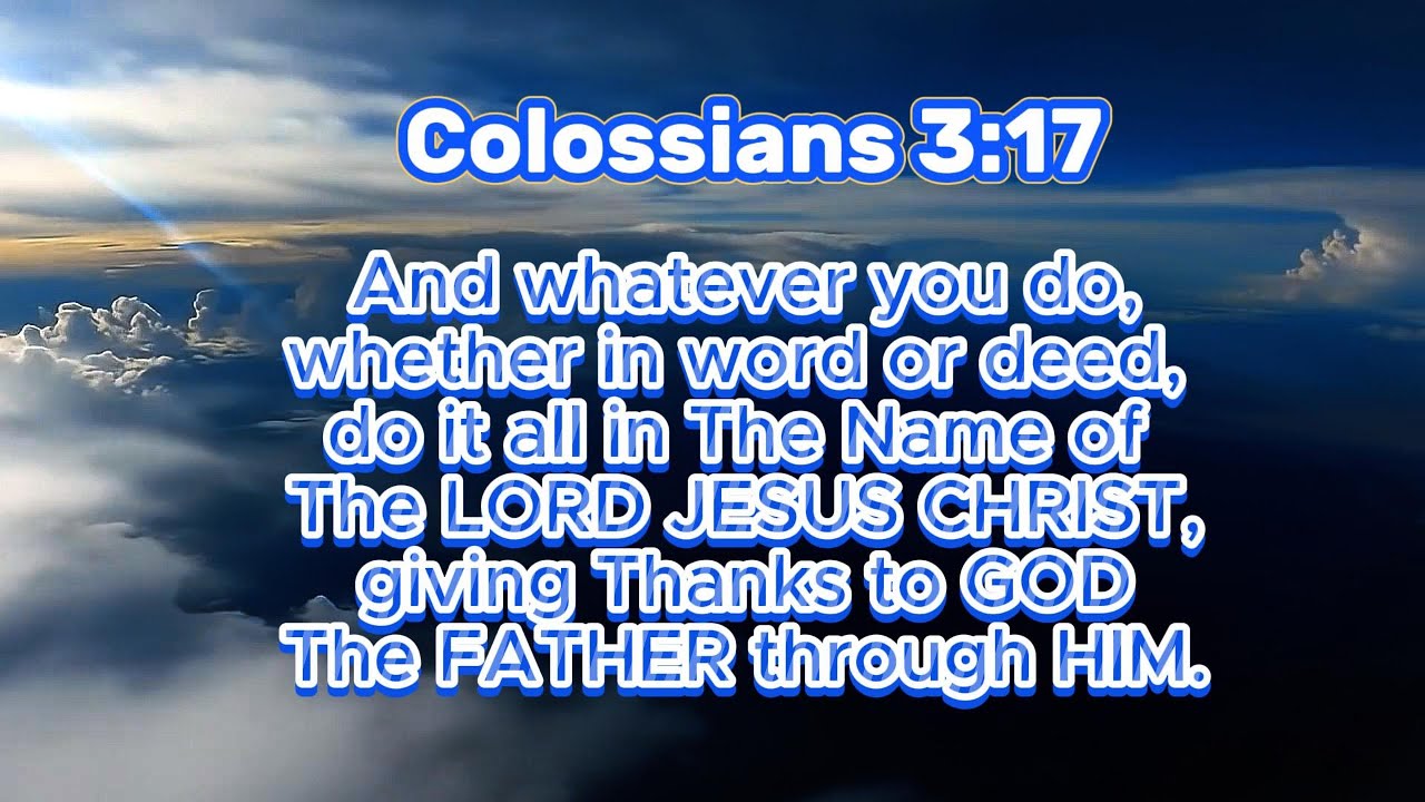 In the Name of the LORD  - Christian Music inspired from Colossians 3:17