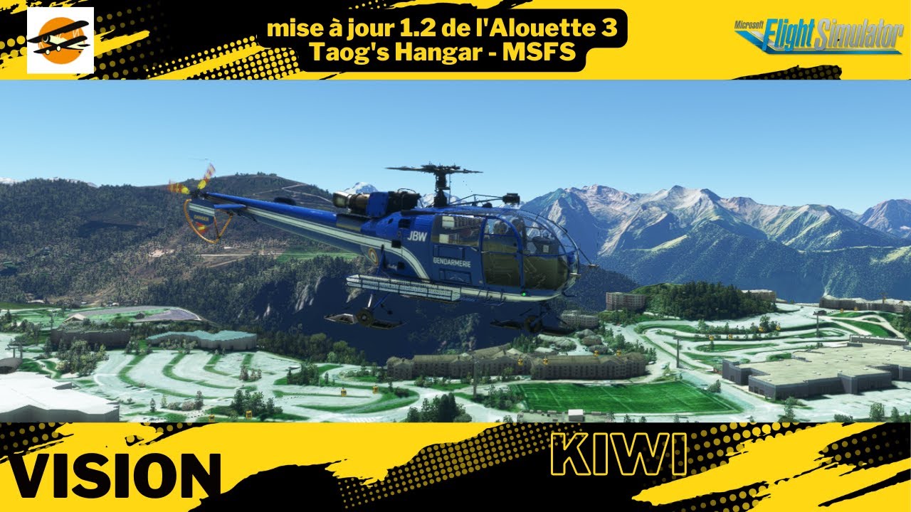 mise à jour 1 2 de l'Alouette III Taog's Hangar   MSFS