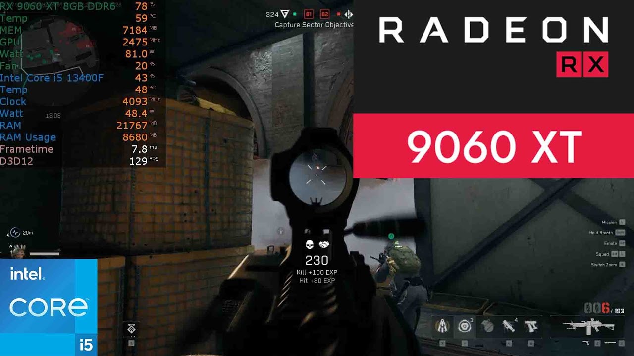 RX 9060 XT 8GB Delta force Ultimate Settings!