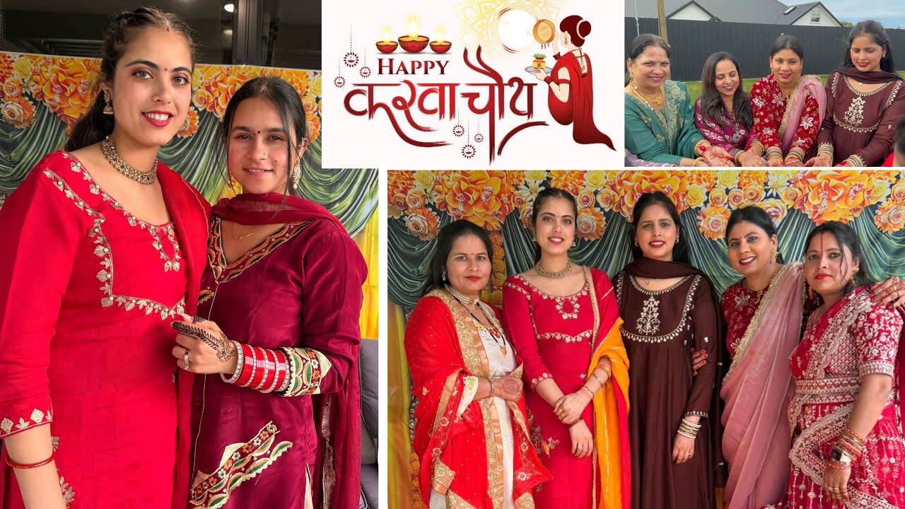 Karwa chauth 2025 in New Zealand 🇳🇿-Nice look for ladies😍-Bindu Narula ਦੀ ਹਮਸ਼ਕਲ-Timaru ladies❤️-nz