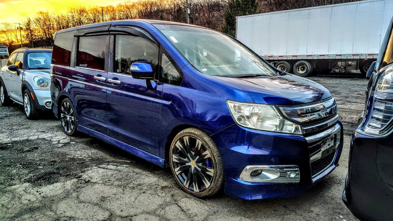 2011 HONDA STEP WAGON SPADA MUGEN EDITION 2.0L JDM MPV 4 CYLINDER EXT VORTEX BLUE/BLACK IN 3/13/2026
