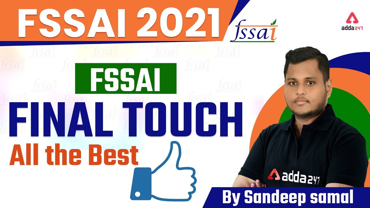 FSSAI Recruitment 2021 | FSSAI | Final Touch | All the Best 👍🏻