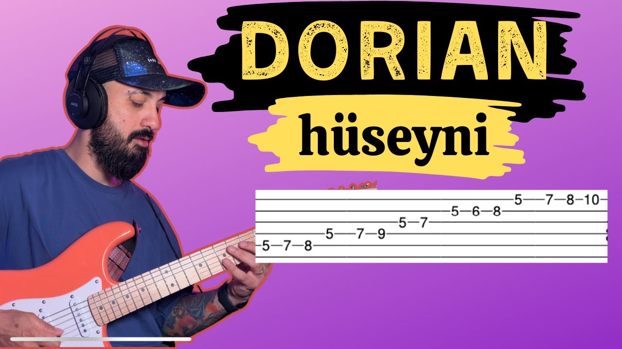 GİTARDA DORİAN MODU | HÜSEYNİ MAKAMI | DORİAN BACKING TRACK