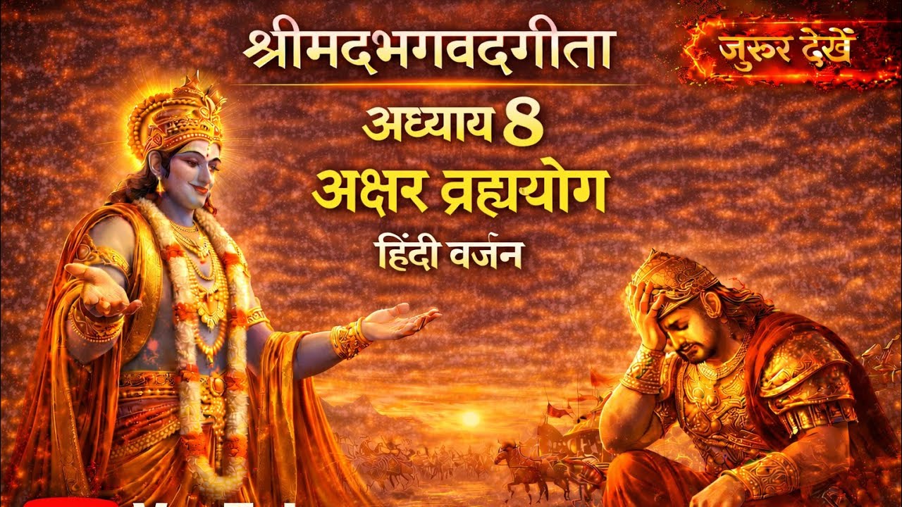 श्रीमद् भागवत गीता अध्याय 8 अक्षर ब्रह्म योग हिंदी 