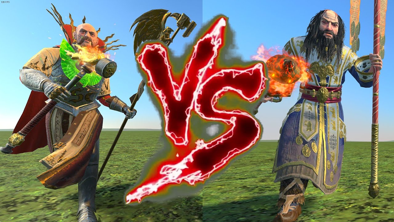 Volkmar the Grim VS Kostaltyn. Total War Warhammer 3