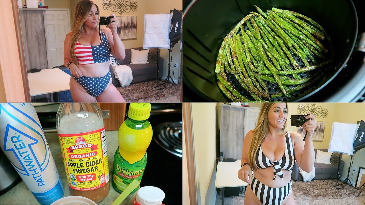 Keto Eating | Amazon Swimsuits | Easy Ribs & the BEST Air Fryer Asparagus |Vacation Slim Down Day 2