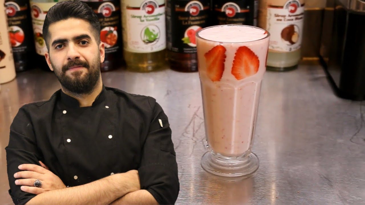 موز و حليب وفريز طريقة عمل كوكتيل موز وحليب وفريز