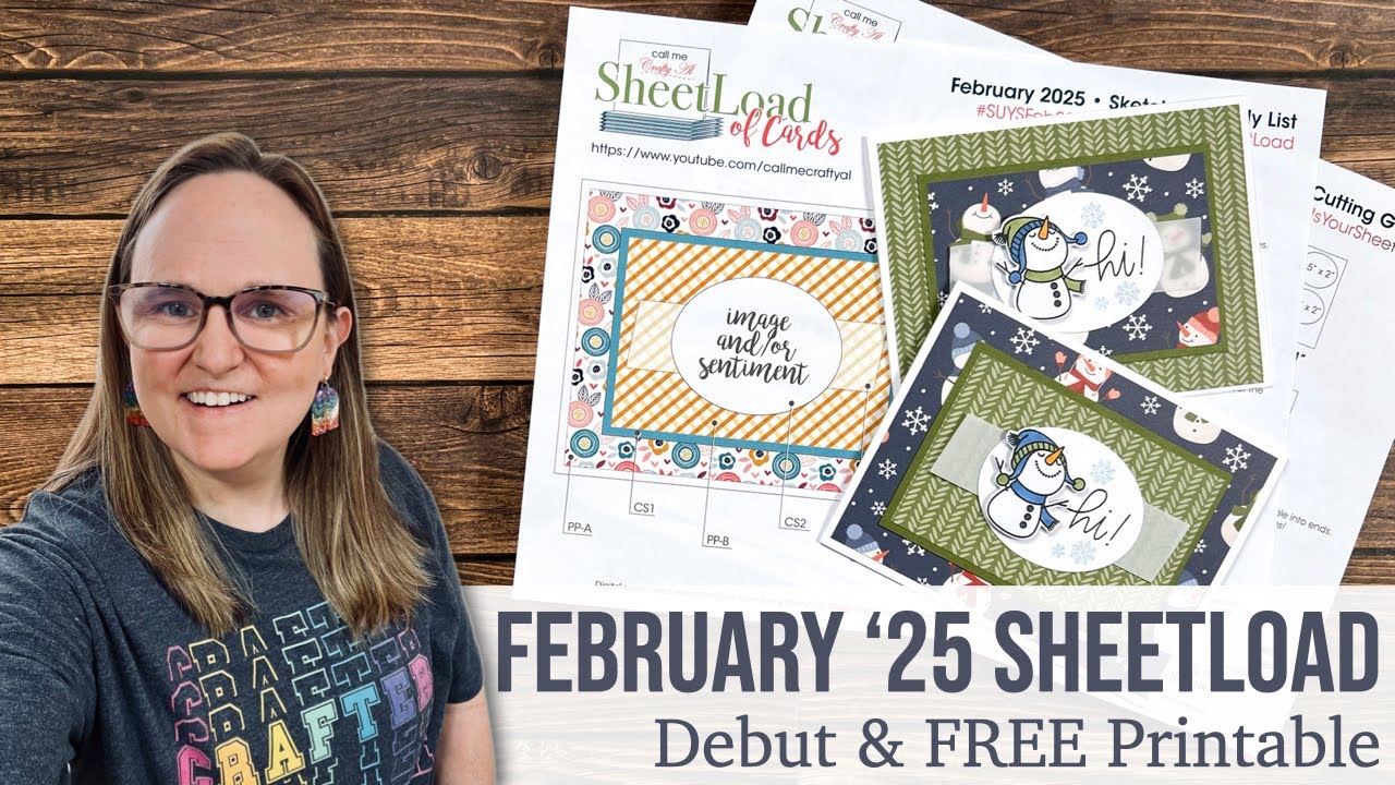 February 2025 SheetLoad of Cards | Debut & FREE Printable #suysfeb2025