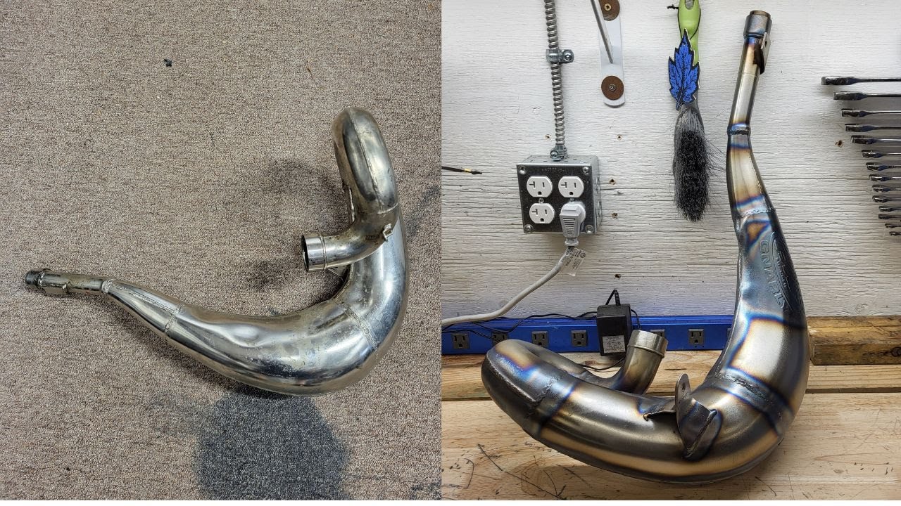 Making a 2 stroke pipe look awesome!