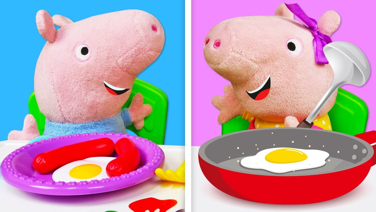 Spielzeuge für Kinder. Peppa und Schorsch. 3 Folgen am Stück