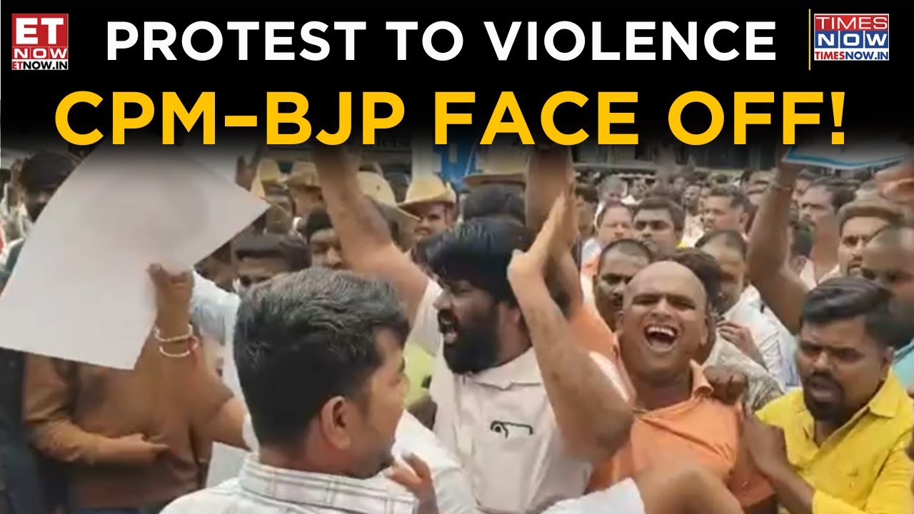 &lsquo;Vote Chori&rsquo; Protest Turns Violent In Thrissur, CPM & BJP Workers Clash | EC | Rahul Gandhi | ET Now