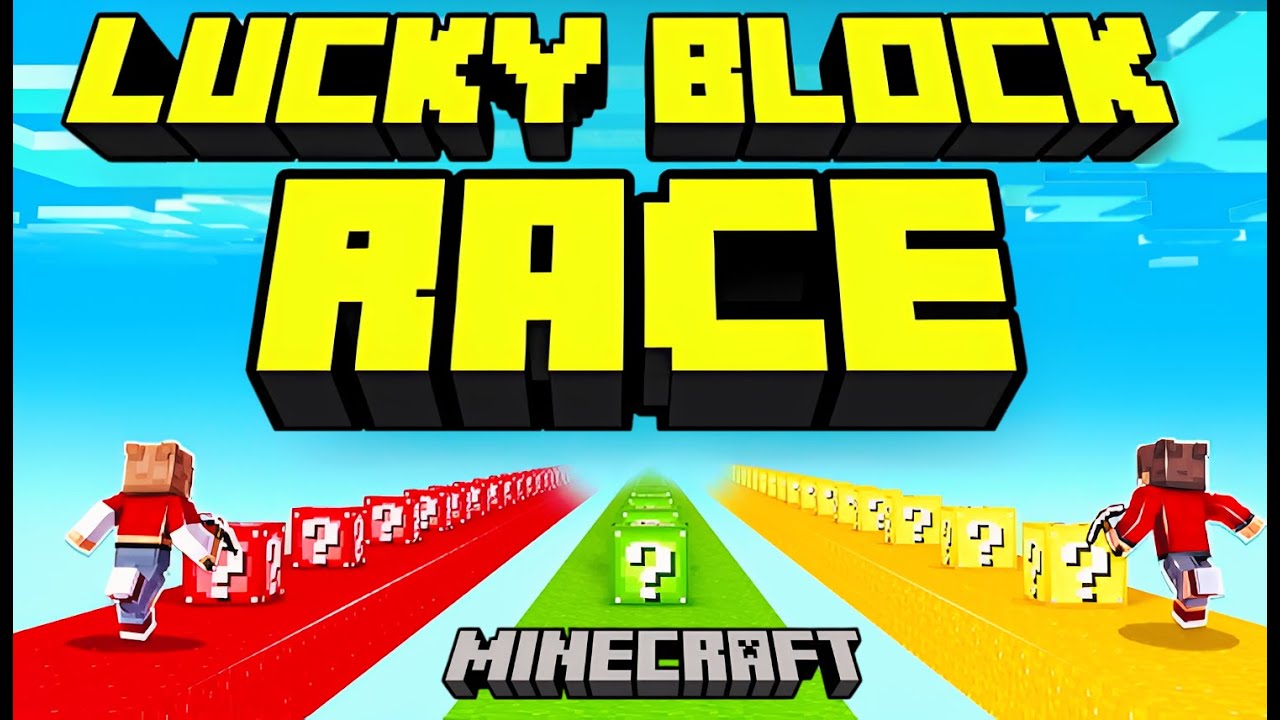 Minecraft: Lucky Block Race Add-On with RK & ZK! [4K]