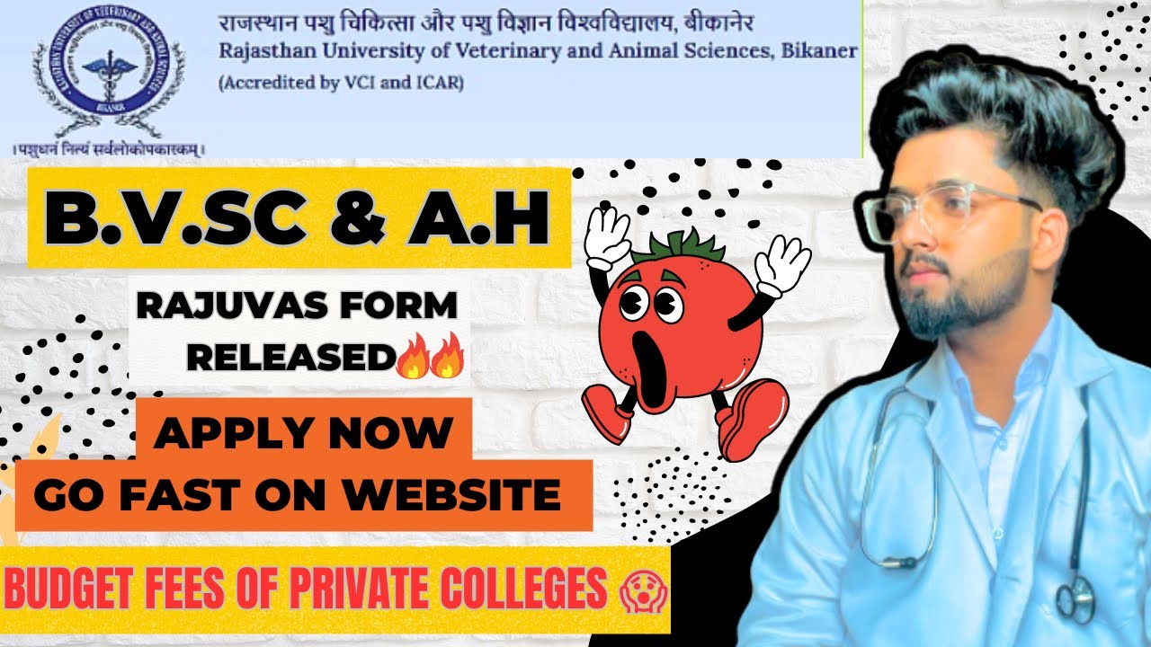 BVSc application form released 2023-24 | BVSc admission 2023-24 | RAJUVAS BVSc form released 2023-24