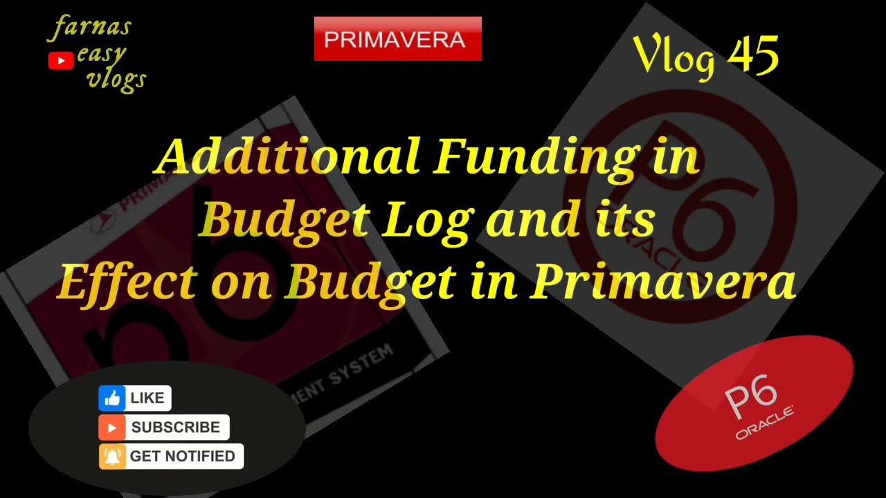 Additional funding in Budget log in Primavera (P6)