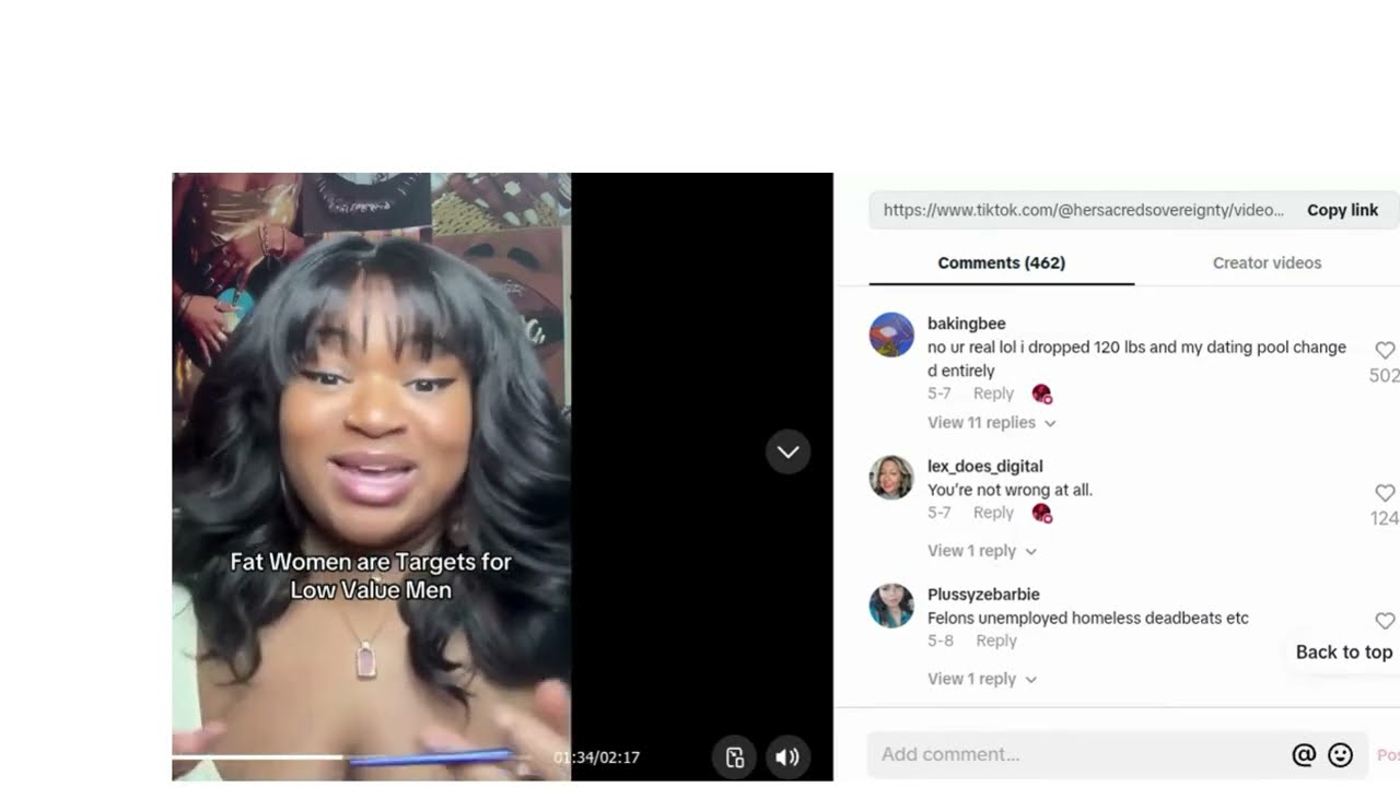 Большие Спинные признаются себе, что за ними гоняются только мужчины с низкой ценностью.