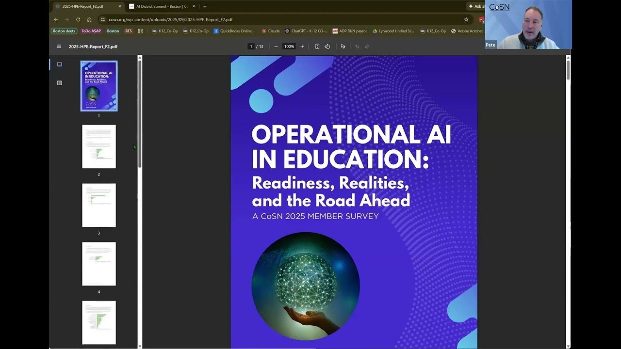 CoSN AI Training and Resources